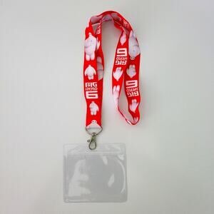 Q2. Disney Pixar W Big Hero 6 one Size White Lanyard & Vaccine Card Holder